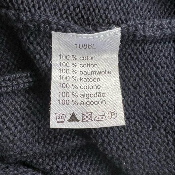 Lacoste Sweater Vest Womens 42 L Preppy Navy Knit Pullover Vest - Picture 8 of 8